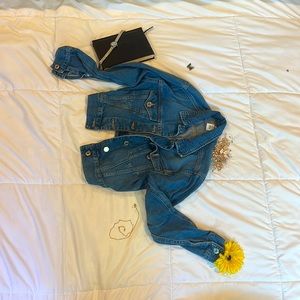 Cropped Jean Denim Jacket -Girls 10-11–